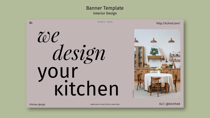 PSD gratuito modello di progettazione di banner di interior design