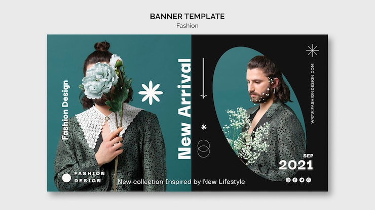 PSD gratuito modello di progettazione di banner di moda