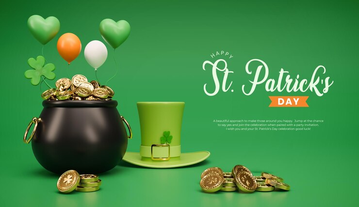 PSD gratuito modello di progettazione di banner per social media 3d per la celebrazione del giorno di san patrizio