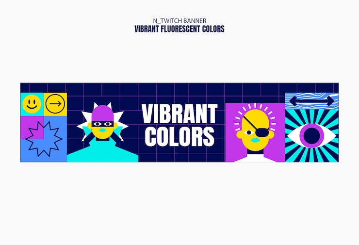 PSD gratuito modello di progettazione di colori fluorescenti vibranti