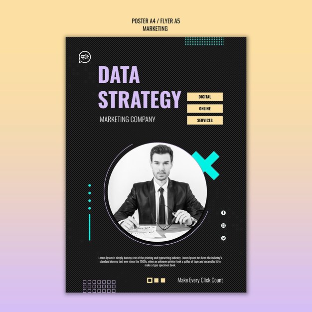 Modello di progettazione di marketing sfumato