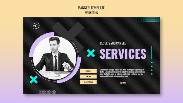 Modello di progettazione di marketing sfumato