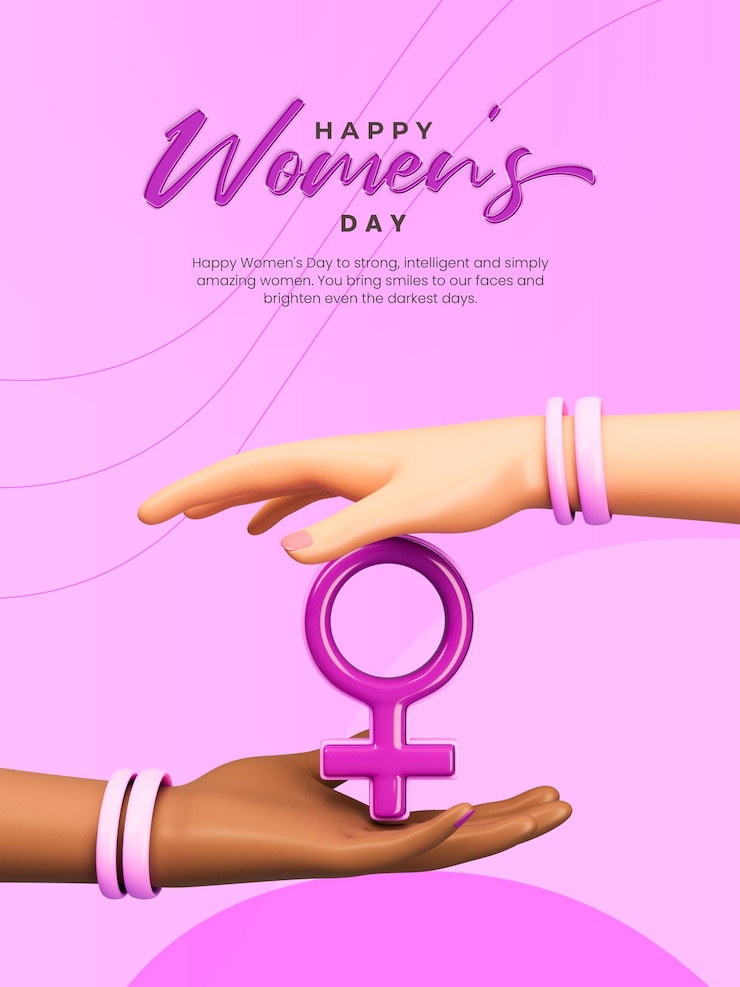 PSD gratuito modello di progettazione di storie di social media per la giornata della donna felice
