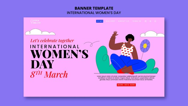 Modello di progettazione per la festa della donna