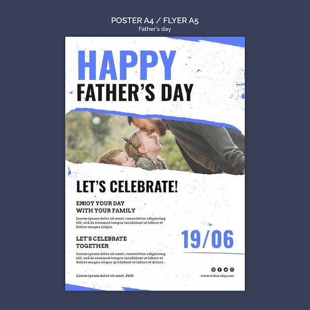 Modello di progettazione poster festa del papà