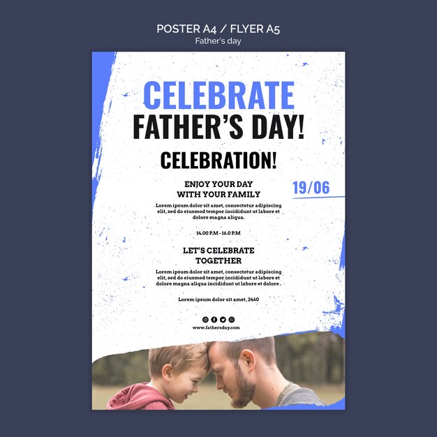 Modello di progettazione poster festa del papà