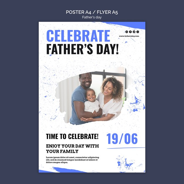 Modello di progettazione poster festa del papà