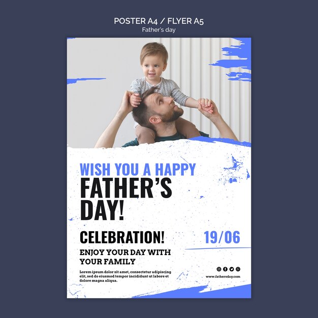 Modello di progettazione poster festa del papà