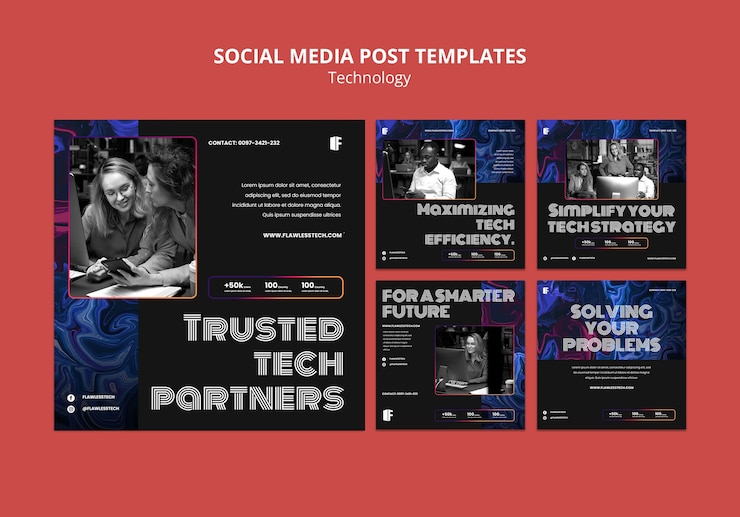 PSD gratuito modello di progettazione tecnologia design piatto