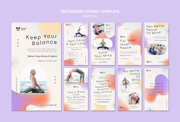 Modello di progettazione yoga sfumato