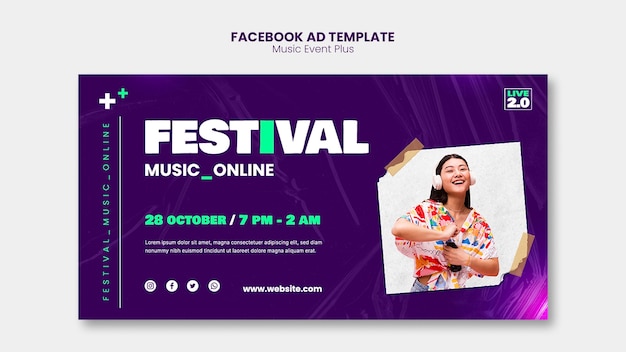 Modello di promozione sui social media del festival musicale