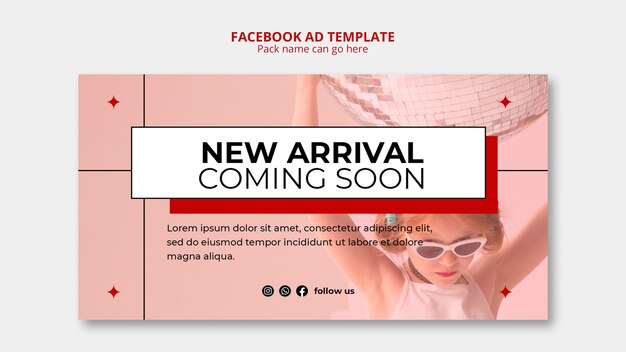 Modello di promozione sui social media di vendita di moda