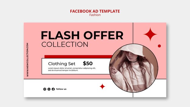 Modello di promozione sui social media di vendita di moda