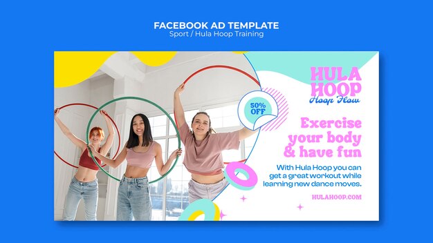 Modello di promozione sui social media per sport e attività