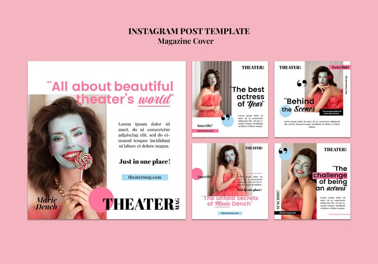 PSD gratuito modello di rivista di design piatto