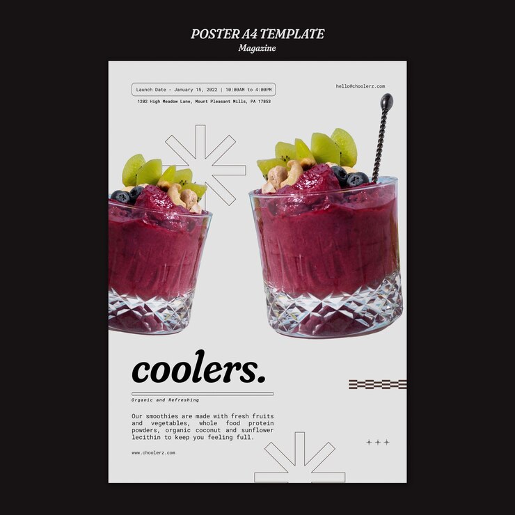 PSD gratuito modello di rivista di design piatto