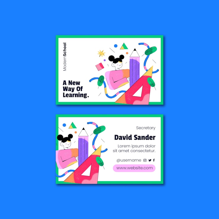 PSD gratuito modello di scuola design piatto