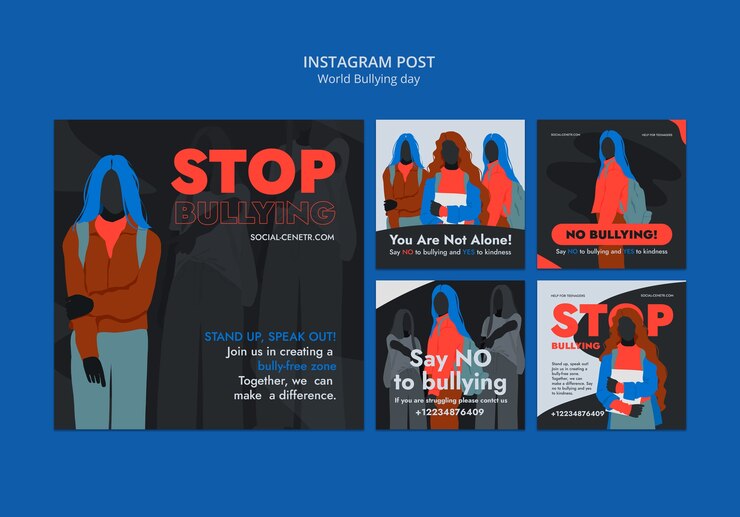 PSD gratuito modello di sensibilizzazione per la giornata mondiale del bullying