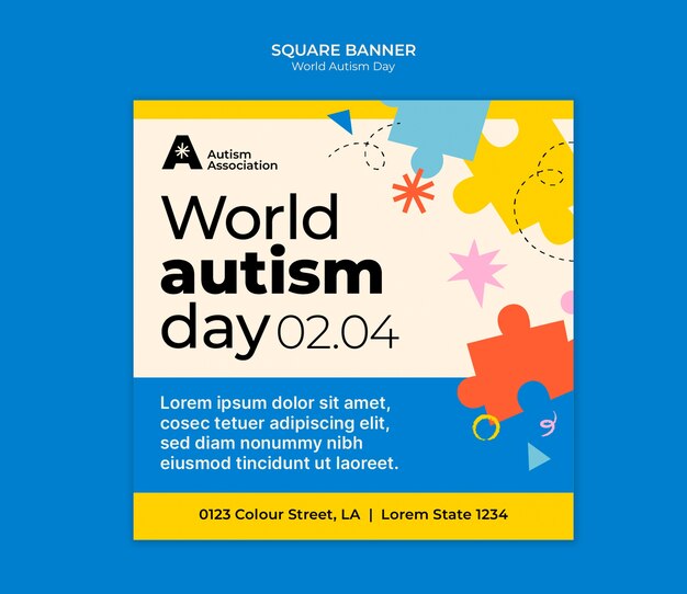 Modello di sensibilizzazione sulla giornata dell'autismo