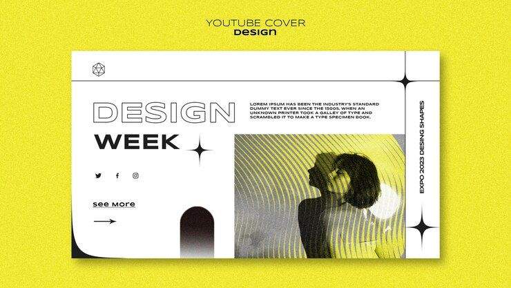 PSD gratuito modello di settimana del design minimalista