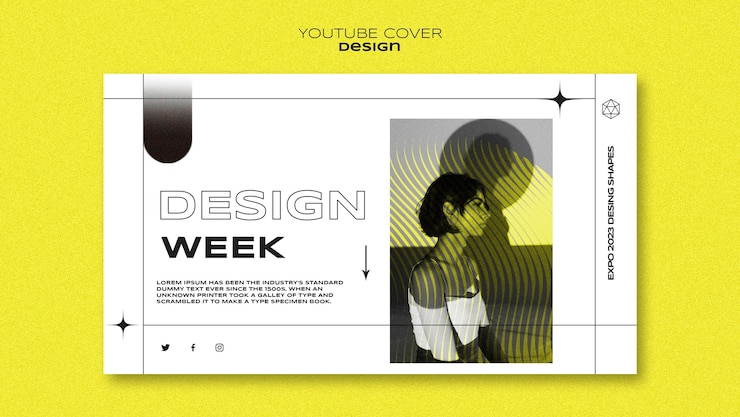 PSD gratuito modello di settimana del design minimalista