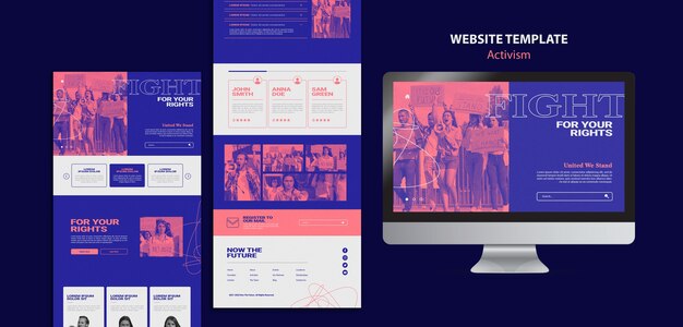 Modello di sito web neo brutalismo