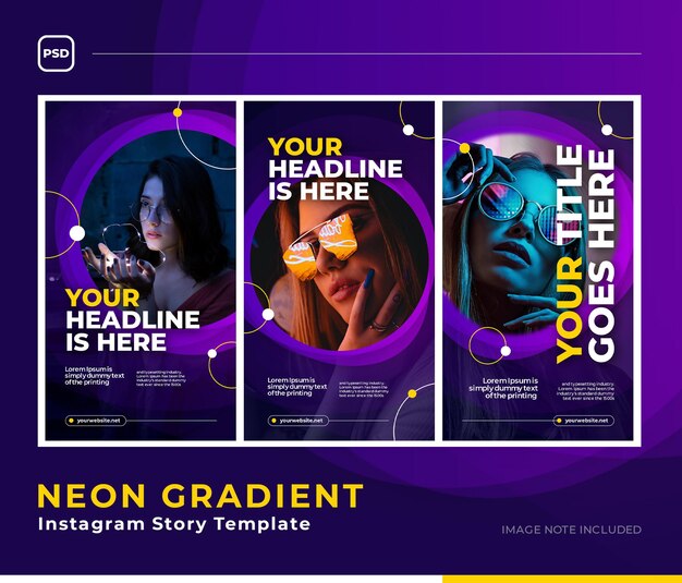 MODELLO DI SOCIAL MEDIA DI GLOW GRADIENT