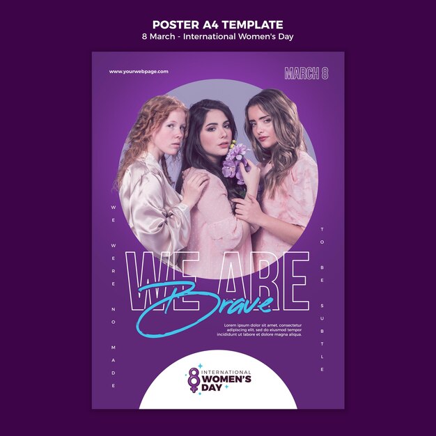 Modello di stampa del giorno delle belle donne