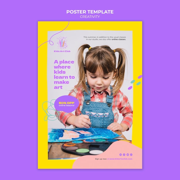 Modello di stampa per bambini creativi