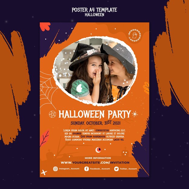 Modello di stampa per la festa di Halloween