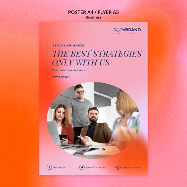 Modello di stampa per lo sviluppo del business