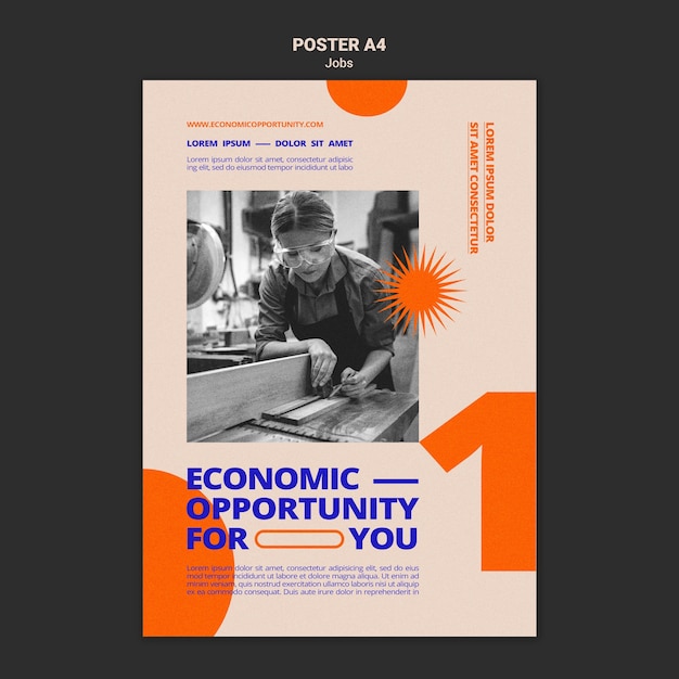 Modello di stampa per opportunità di lavoro