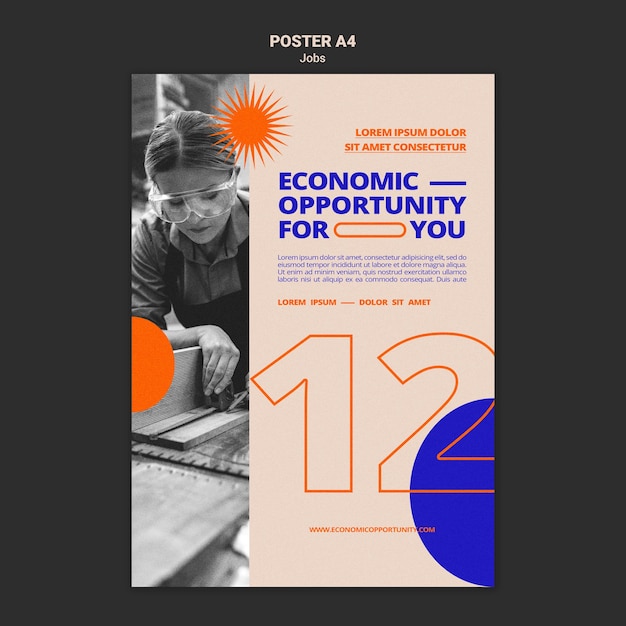 Modello di stampa per opportunità di lavoro