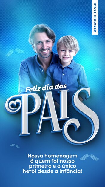 Modello di storie di felice festa del papà sui social media per tributi