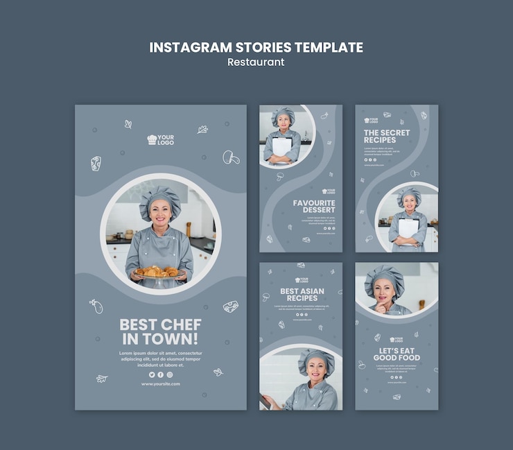 PSD gratuito modello di storie di instagram annuncio ristorante