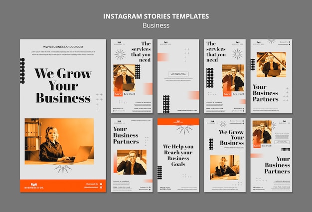 Modello di storie di instagram di strategia aziendale