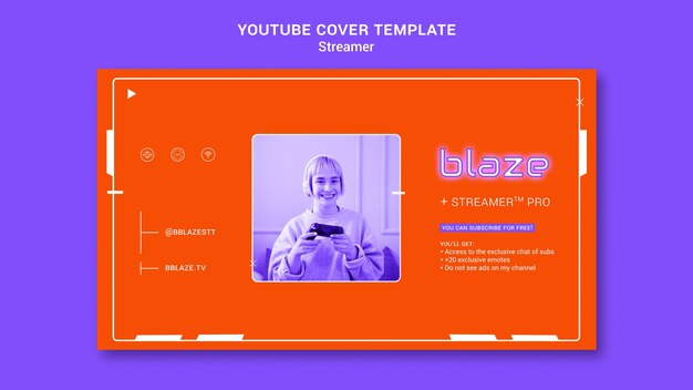Modello di streamer dal design piatto