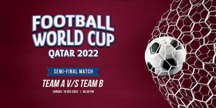 PSD gratuito modello di tabellone segnapunti contro la semifinale della coppa del mondo di calcio