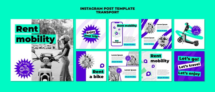 PSD gratuito modello di trasporto dal design piatto