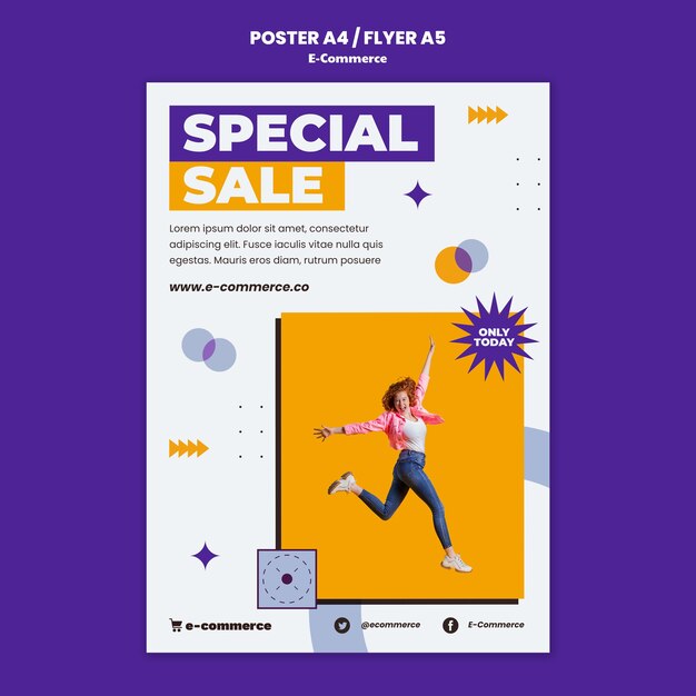 Modello di volantino e-commerce