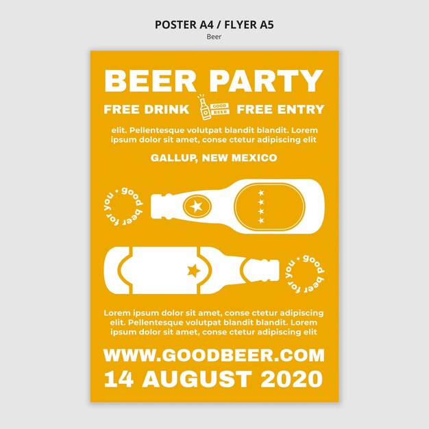 Modello di volantino festa della birra
