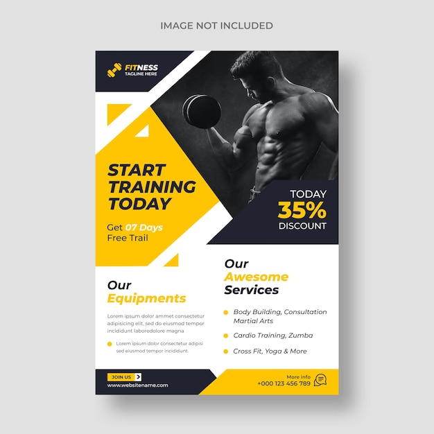 modello di volantino fitness