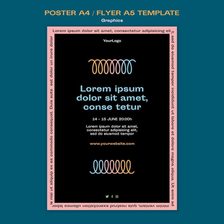 PSD gratuito modello di volantino grafico