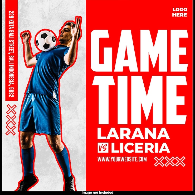 PSD gratuito modello di volantino per eventi sportivi di calcio