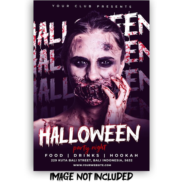 PSD gratuito modello di volantino per social media di halloween