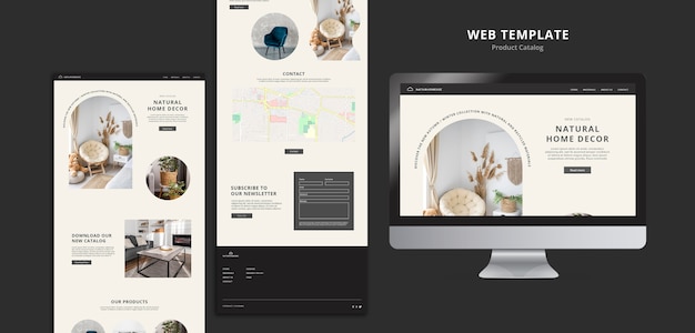 Modello di web design del catalogo prodotti