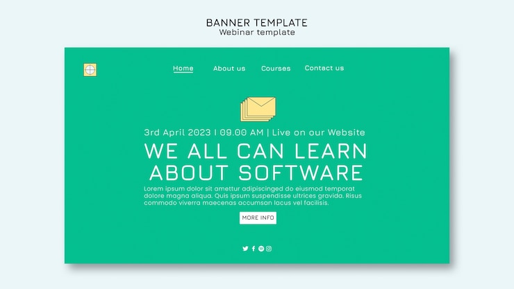 PSD gratuito modello di webinar design piatto