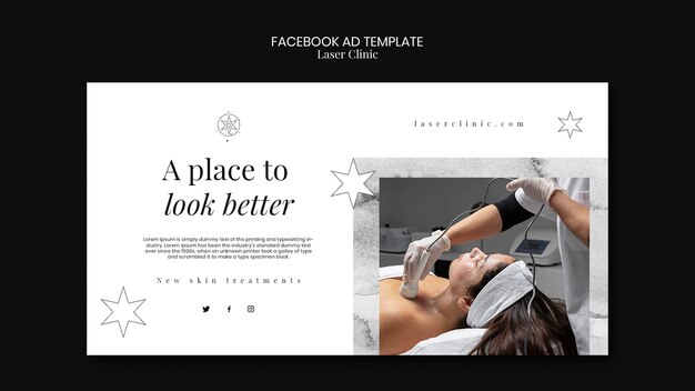 Modello facebook della clinica laser