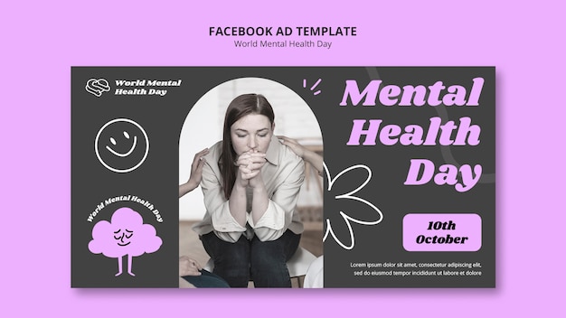Modello facebook della giornata mondiale della salute mentale