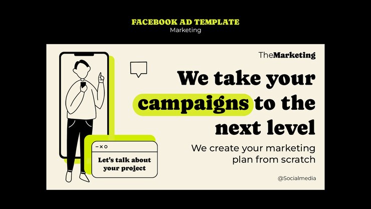PSD gratuito modello facebook di strategia di marketing